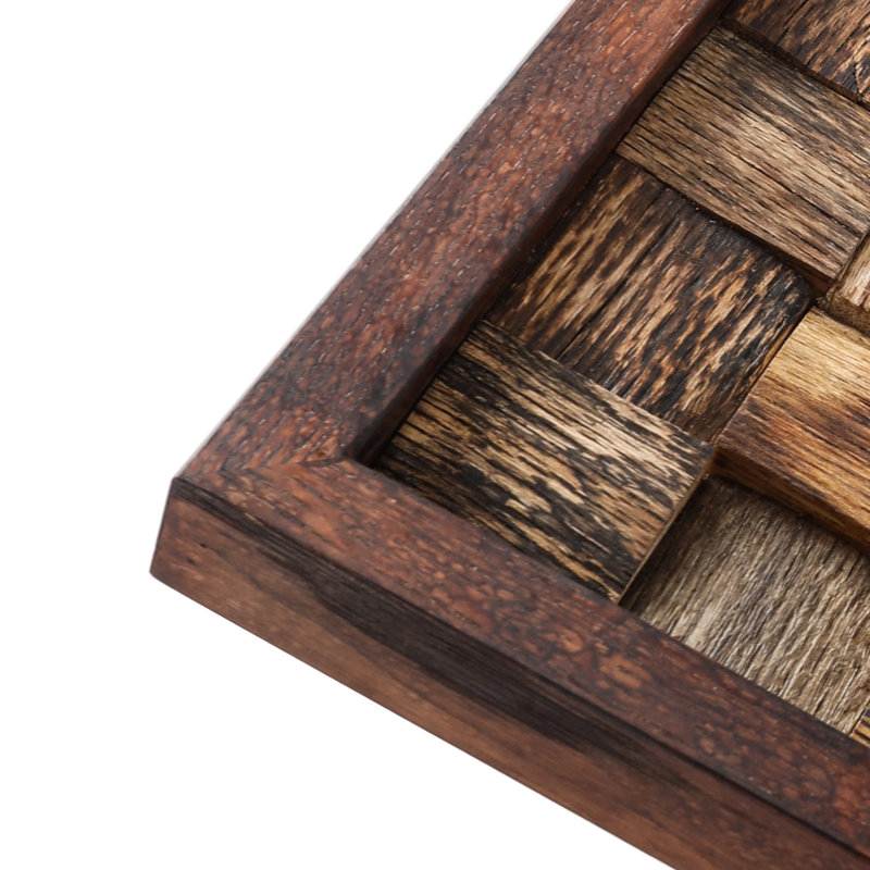 Rustic 18" x 18" Hardwood Abstract Wall Art