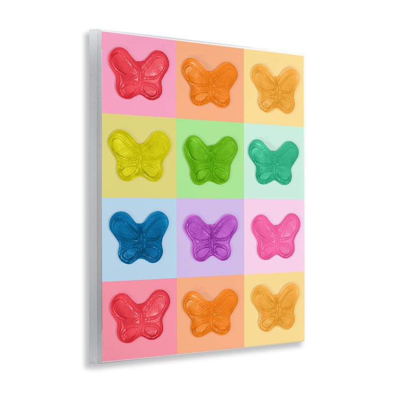 «Candy Butterfly Rainbow», plaque murale par Lish Creative