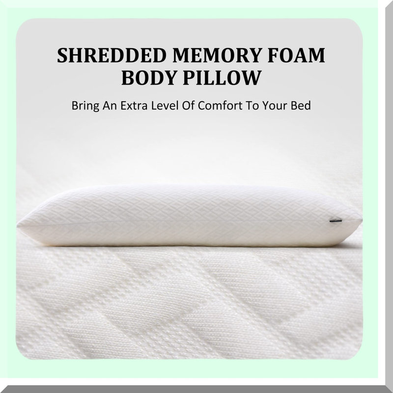 Supportive SleepMax Body Pillow - Memory Foam Long Body Pillow for Side and Back Sleepers - Full Body Pillow for Adults - Comfortable Sleep Aid