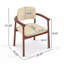 Paquet de 2 chaises de salle à manger, bois d'hévéa robuste, siège en mousse PU confortable