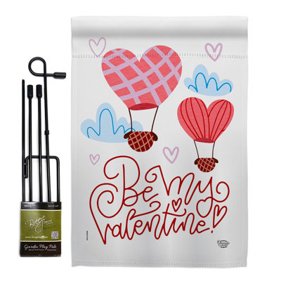 Ensemble de drapeaux en polyester 18 po x 13 po Valentines