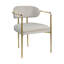 Fauteuil en chenille et or Zayn Beige (ensemble de 2)
