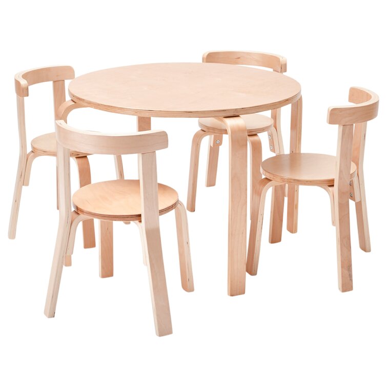 ECR4Kids Bentwood Multipurpose Kids Table and Chair Set 2019