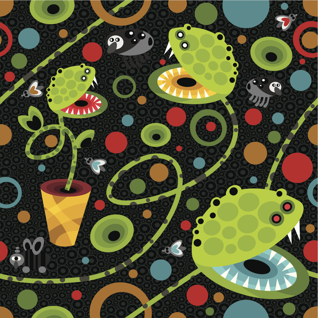 Rhineland Plant Monsters Texture - Wrapped Canvas Graphic Art