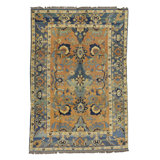 Zarbof Hand-Knotted High-Quality Blue and Beige Area Rug