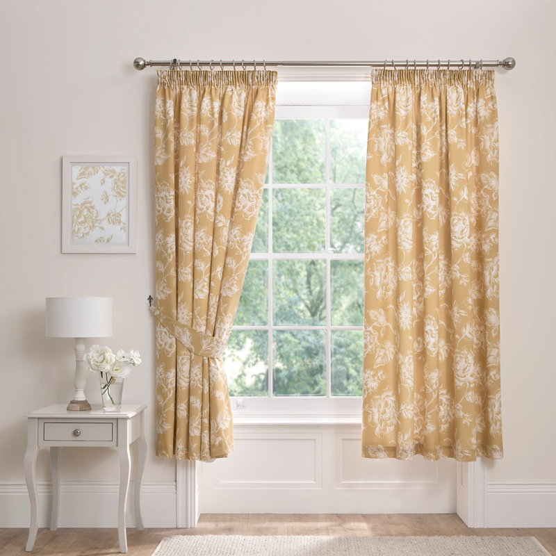 Mishka Cotton Blend Semi Sheer Curtain Pair