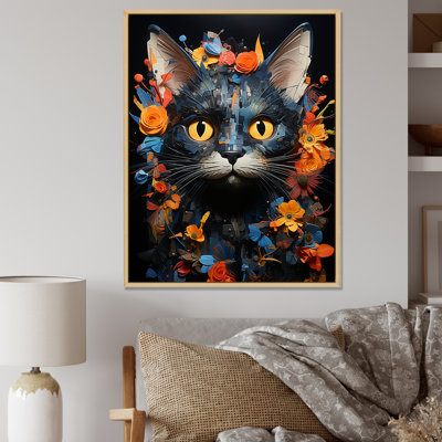 «Pixiebob Pondering Cat Collage», impressions sur toile