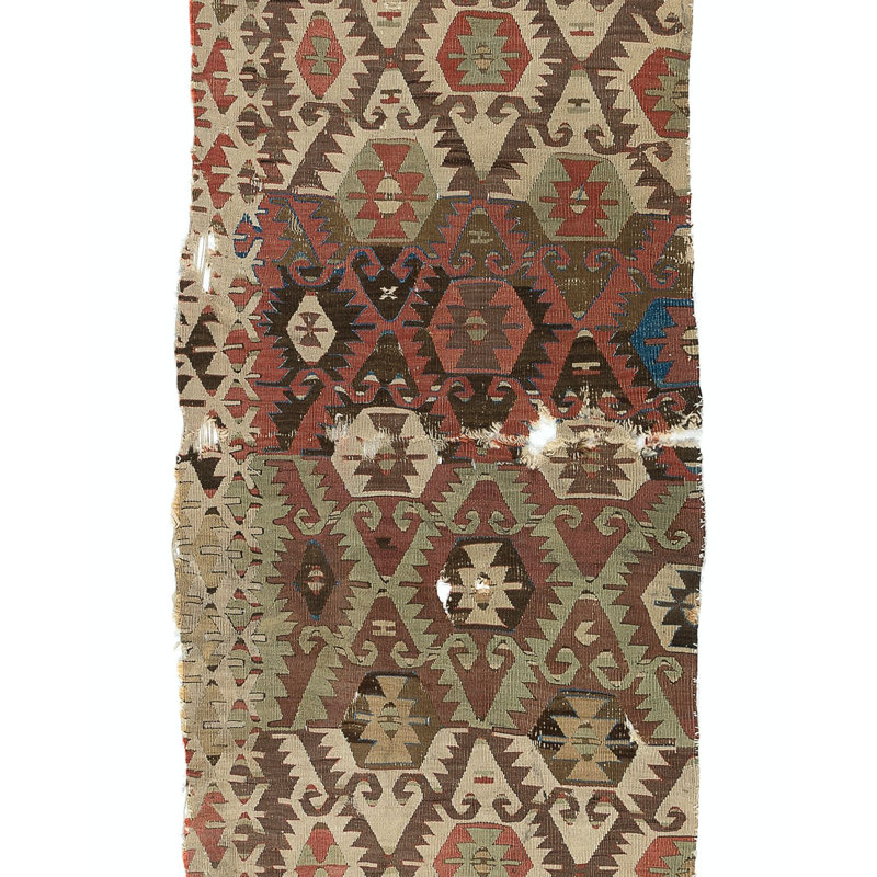 Fragment de kilim anatolien antique, 18e siècle