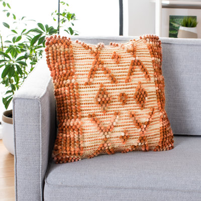 Baird Embroidered Wool Blend Reversible Throw Pillow