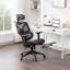 Swivel Ergonomic High Back Mesh Office Chair with Retractable Footrest, Adjustable Backrest, Tilt Function, 3D Armrests & Headrest, Lumbar Support