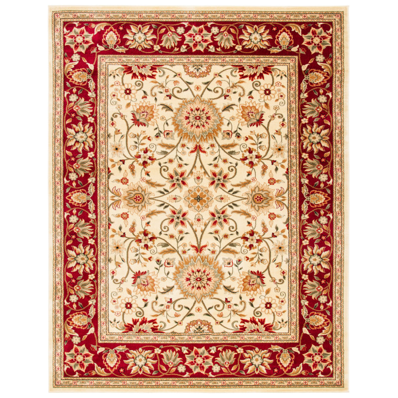 Lyndhurst Oriental Area Rug, Rectangle 69 x 122 cm, Ivory/Red