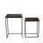 Athallia Metal Nesting Table for Living Room Furniture, Modern Nest of End Table, Side Tables with Glass Top