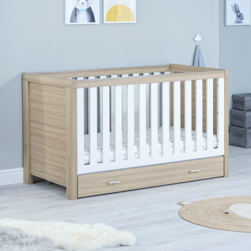 Luno Cot Bed, White Oak, Yes
