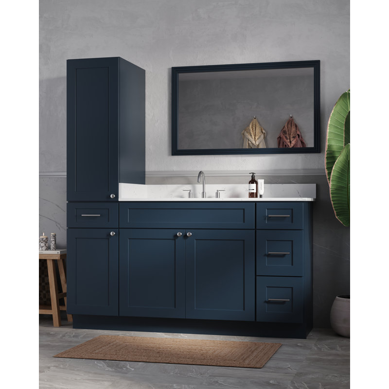 Meuble-lavabo simple 63 po Disar, Bleu