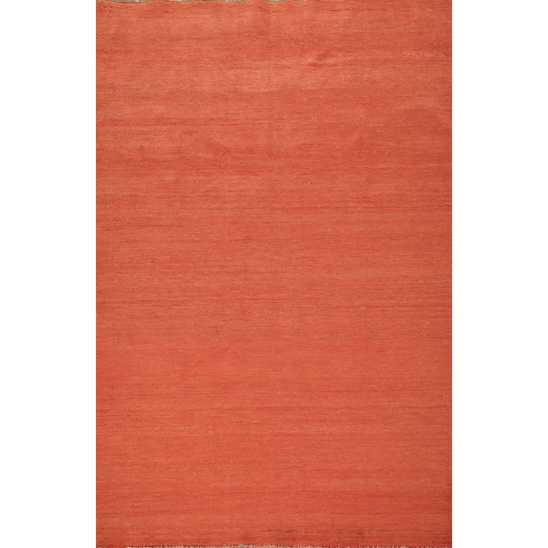 Tapis orange et rose Gabbeh