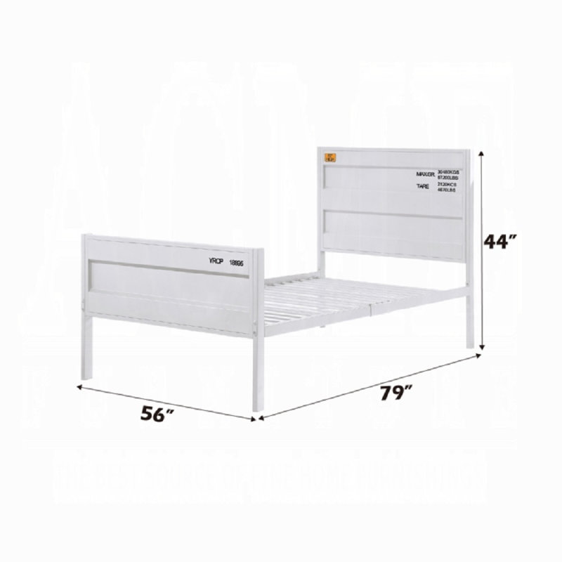 Lit double Cargo, Blanc, Double