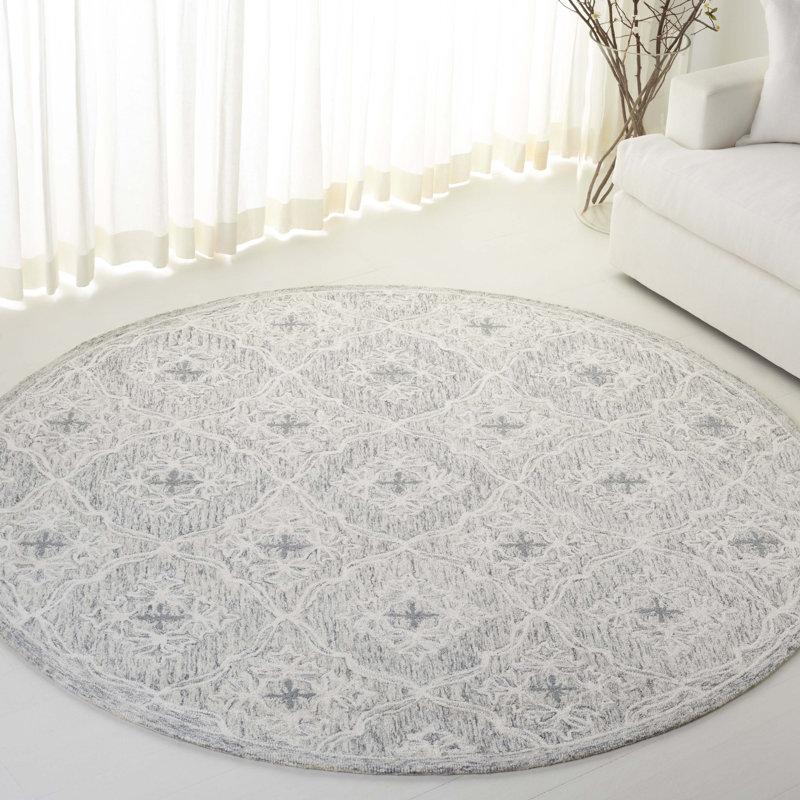 Lauren Ralph Lauren Hand Tufted Wool & Cotton Damask Rug, Round 7'