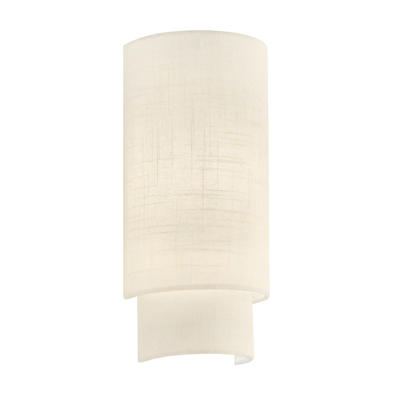 Textile - Applique murale ADA - Abat-jour en tissu de lin, Crème,  H 13 po x l 6,25 po