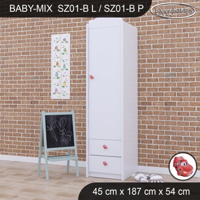 Baby Mix Car 1 Door Wardrobe