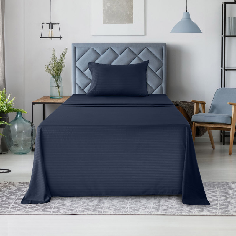 Lux Decor Collection Brushed Microfiber Sheet Set with Fitted Flat Sheets & Pillowcase, Twin Sheet Set with 1 Pillowcase