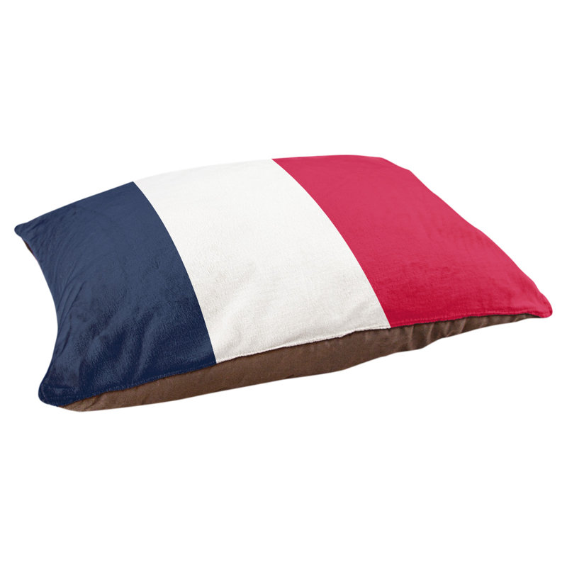 Coussin Washington, Moyen (l 28 po x P 18 po x H 9,5 po), Bleu marine / blanc / rouge écarlate