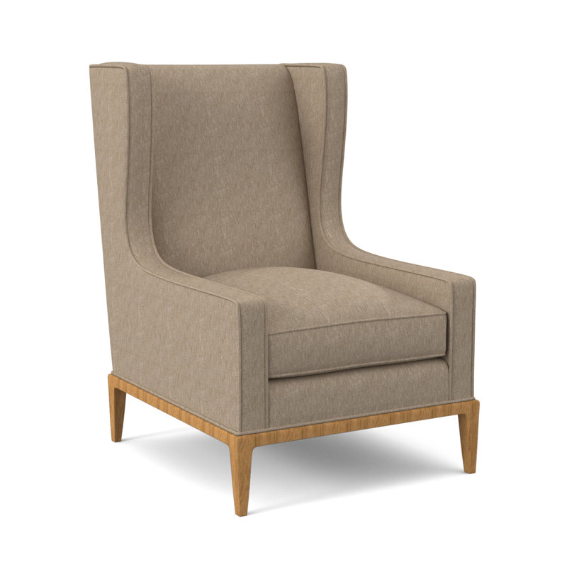 Claxton Wingback Chair, Amber, Margaret Mahogany