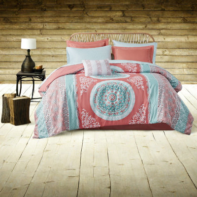 Ensembles complets de literie pour grand lit, style médaillon boho en polyester pour la maison
