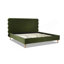 Lit plateforme très grand Stockholm, velours performance vert olive Stockholm