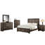 2 Table de chevet pour chambre à coucher de style moderne avec armoire de chevet contemporaine à finition chêne 2 Décoration