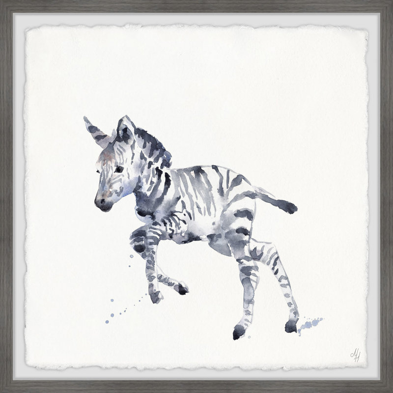Tariq Running Zebra - Print, 41cm H x 41cm W