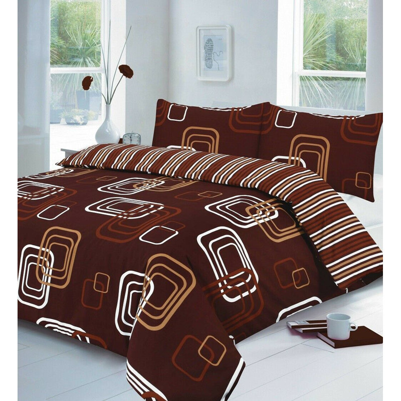 George Oliver Ralls Geometric Shapes Duvet Cover Set with Pillowcases, Super King Duvet Cover + 2 Standard Pillowcases