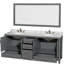 Sheffield 80" Double Bathroom Vanity Set with Mirror-31336524