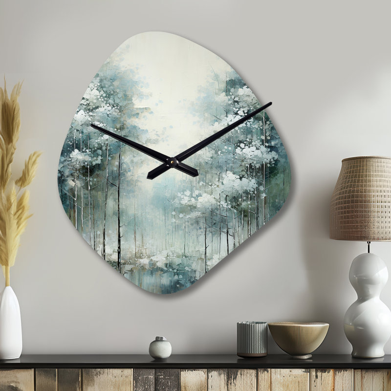 Horloge murale pin, forêt enchantée I - pin, Grand