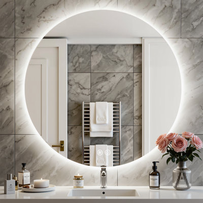 Miroir rond de salle de bain / de meuble-lavabo à DEL rétroéclairé certifié Lunara UL