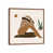 Toile avec cadre en bois brun classique