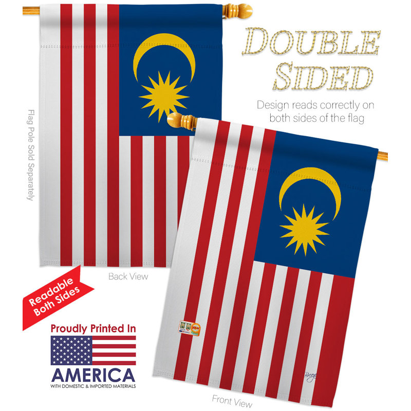 Double Sided 40'' H x 28'' W Polyester Flag Set