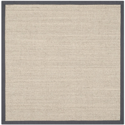 Dollard Natural Fiber Sisal With Latex Solid Color Rug