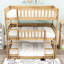 Triple lit simple superposé en bois avec échelles intégrées-1447069962