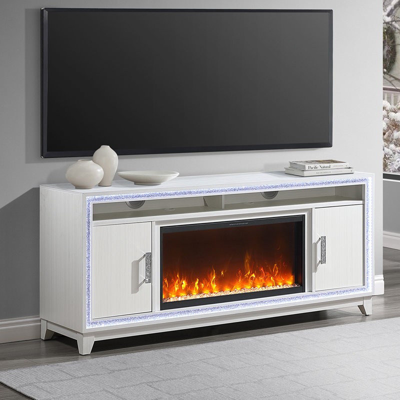 Almera White 72 Inch Fireplace, White