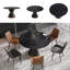 Ensemble de table de salle à manger 6 pièces avec chaises en similicuir, ensemble de salle à manger 7 pièces-738815759-754246015-754246014