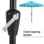 Parasol de marché Holmquist avec cantonnière festonnée, inclinaison et relevage-400481529-303353556