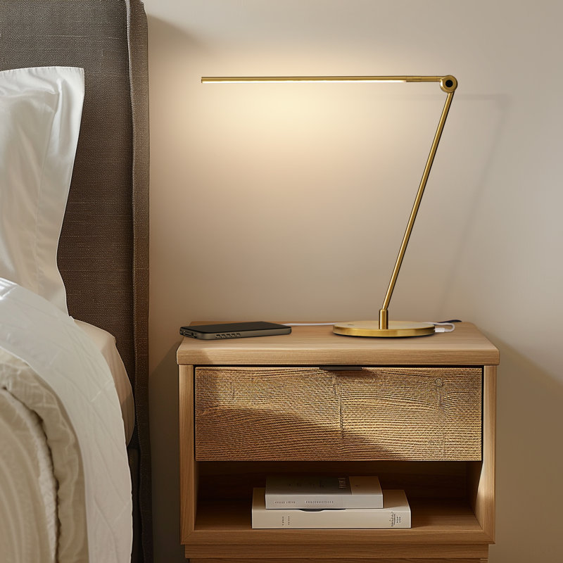 Brass Adjustable Touch Sensor LED Desk Lamp
