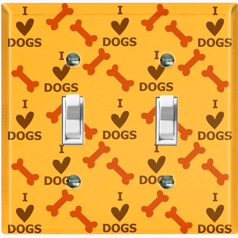 Patterned 2 - Gang Toggle Light Switch Standard Wall Plate