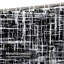 Rideau de douche noir à rayures grunge noir et blanc avec 12 crochets-490790515