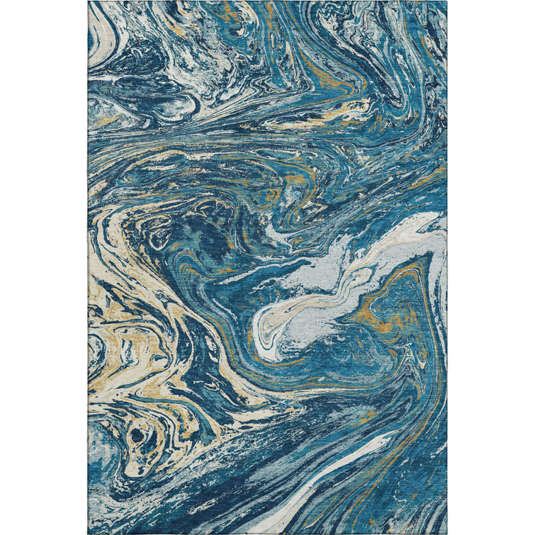 Premium Machine Washable Cossette AMF1061 Abstract Rug