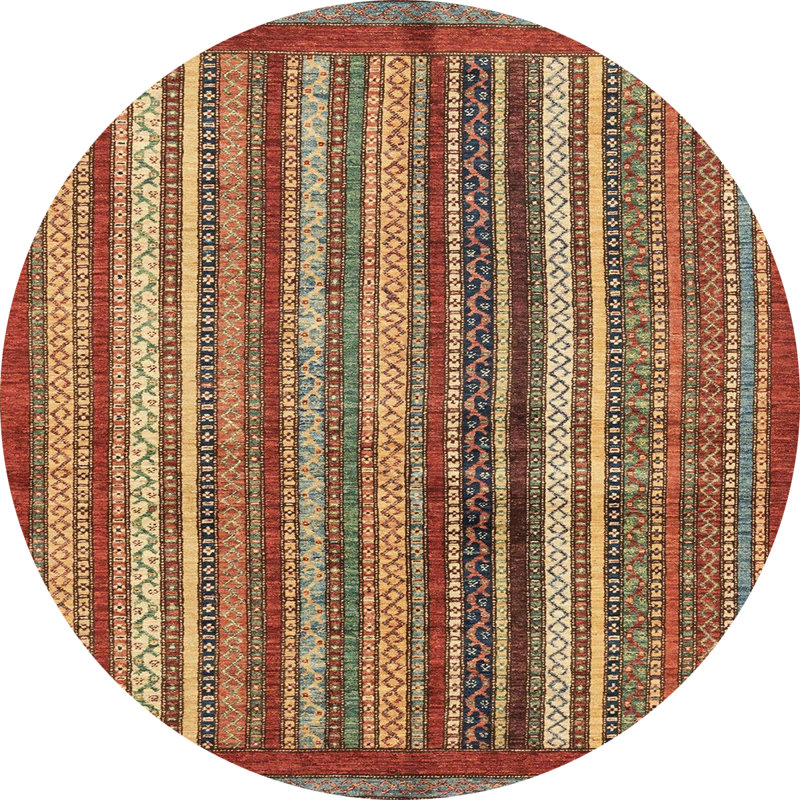 Abstract Indoor Rug, Round 7'
