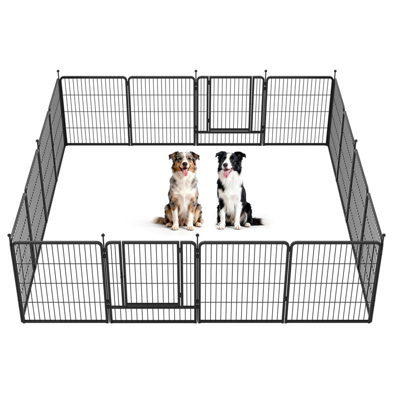 FXW Instant Unleashed Dog Playpen, Portable Pet Fence for Outdoor, RV Trips, and Camping, 32inch, 16 Panels for Small and Medium Dogs│Patented