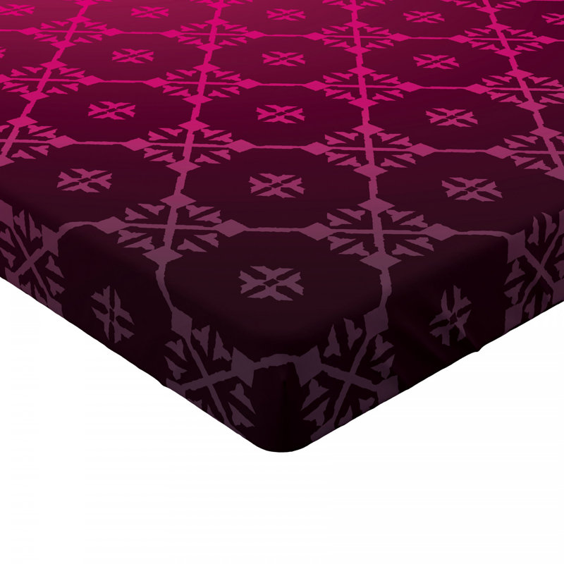 Microfiber Geometric Fitted Sheet, Full Fitted Sheet