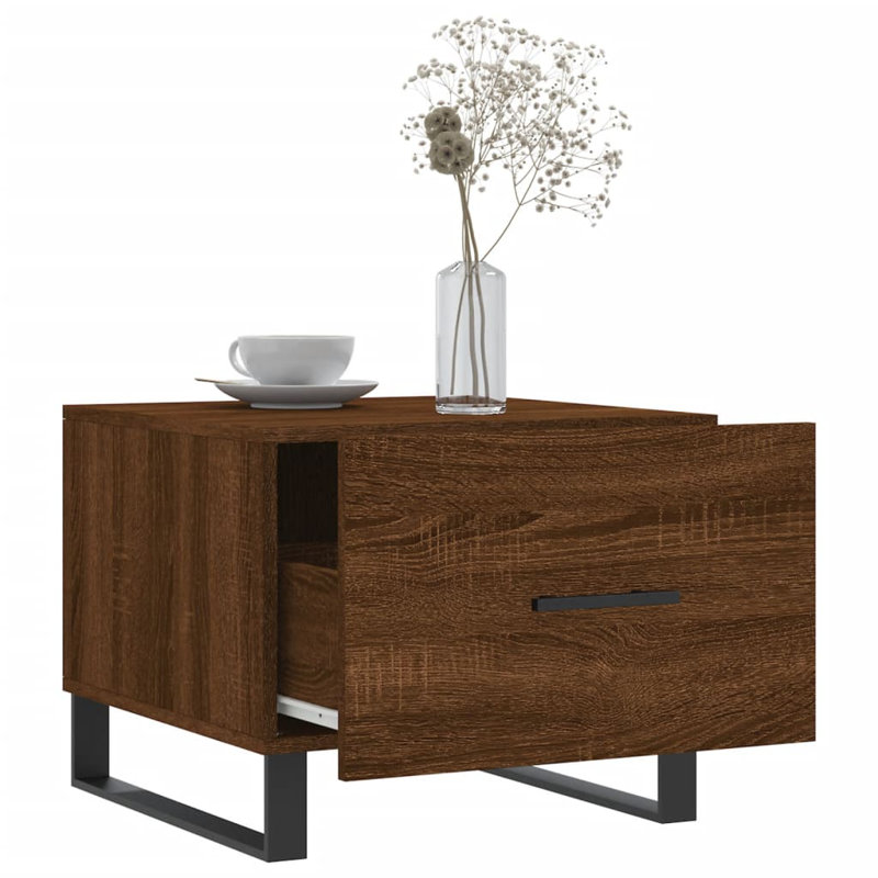 Aunesti Sled Coffee Table with Storage, Brown Oak
