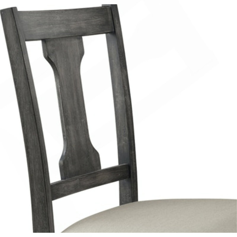 Ensemble de 2 chaises d'appoint en lin brun clair et gris patiné Wallace